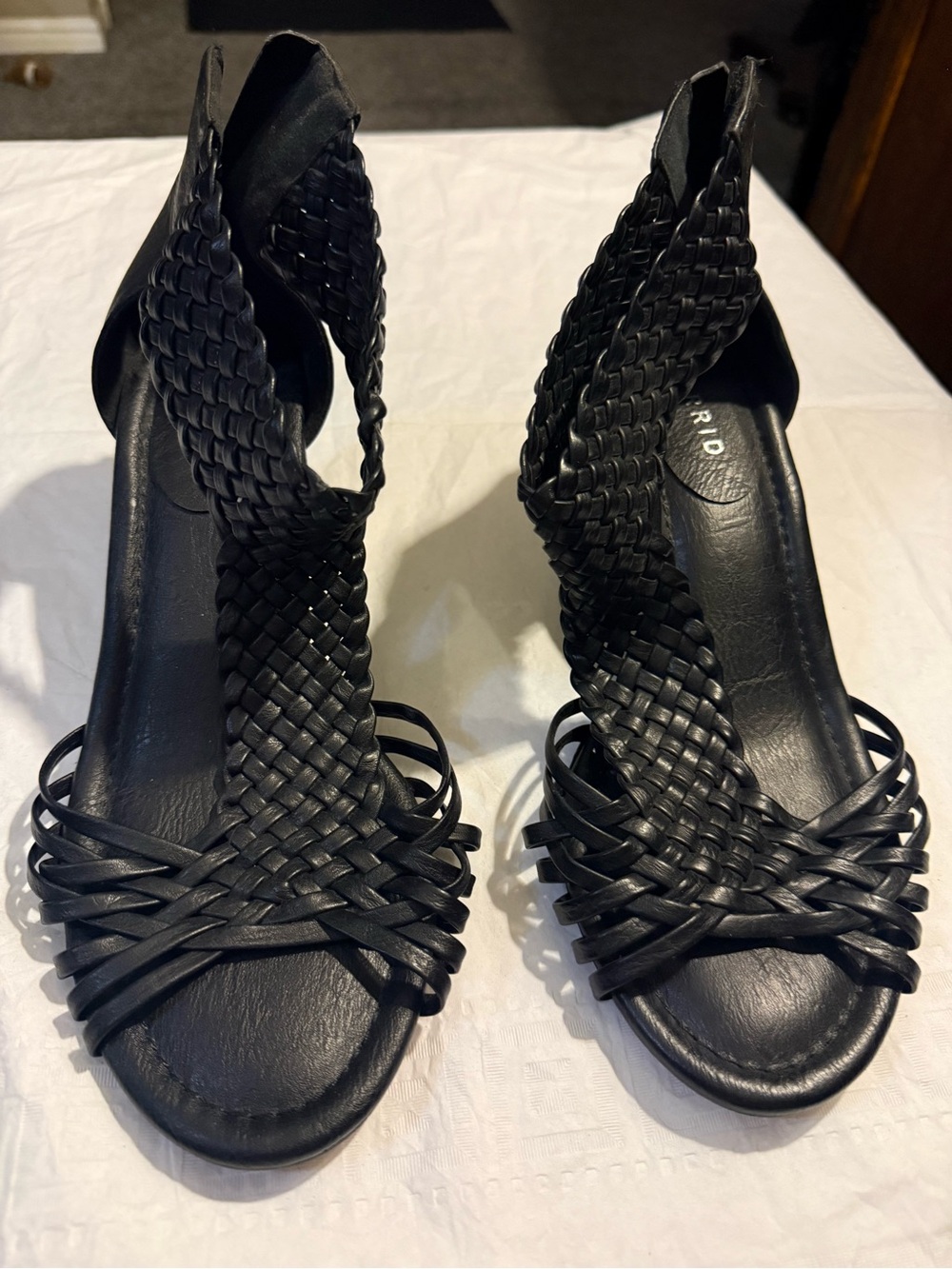 torrid Black Woven Strappy High Heel Sandals